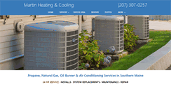 Desktop Screenshot of martin-heating-cooling.com