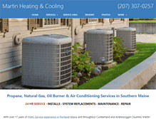 Tablet Screenshot of martin-heating-cooling.com